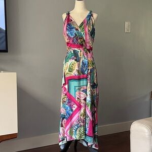 NWOT Zara Tropical Print Maxi Dress, Size M